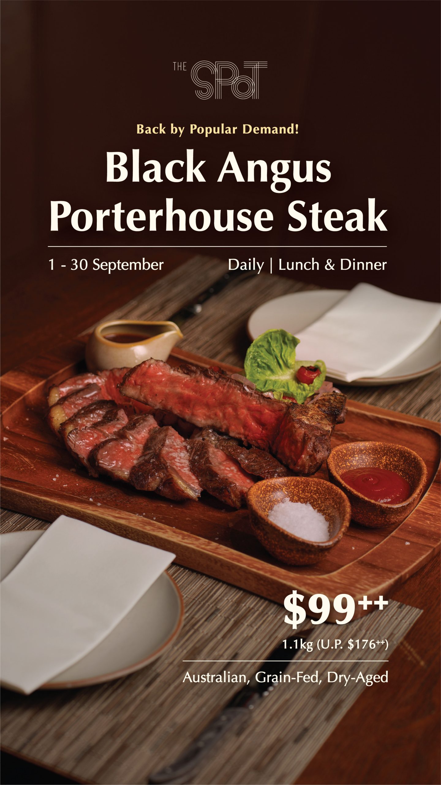 The Spot September Porterhouse Promo